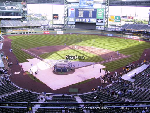 Seat view from section 328 at Miller Park, home of the Milwaukee Brewers