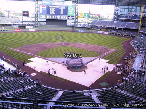 Seat view from section 331 at Miller Park, home of the Milwaukee Brewers
