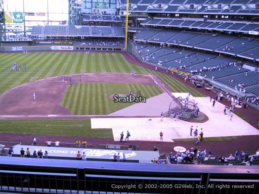 Seat view from section 338 at Miller Park, home of the Milwaukee Brewers
