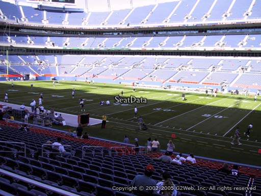 Seat view from section 102 at Sports Authority Field at Mile High Stadium, home of the Denver Broncos