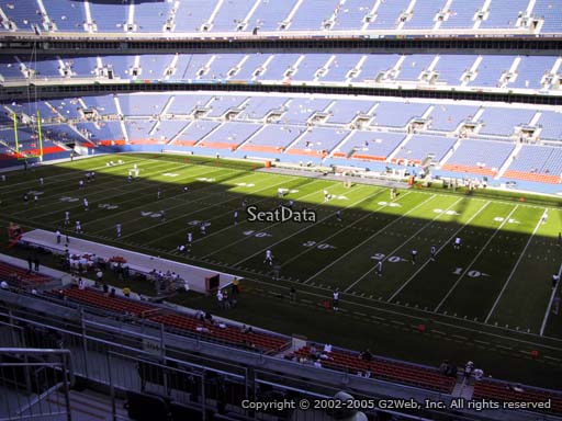 Seat view from section 304 at Sports Authority Field at Mile High Stadium, home of the Denver Broncos