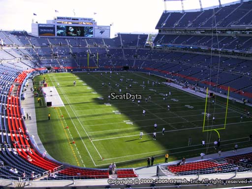 Seat view from section 326 at Sports Authority Field at Mile High Stadium, home of the Denver Broncos