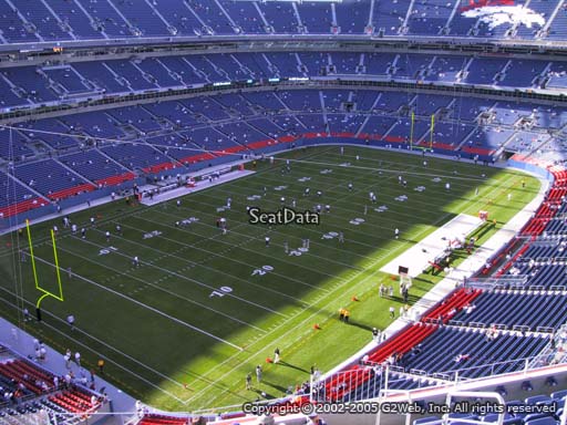 Seat view from section 542 at Sports Authority Field at Mile High Stadium, home of the Denver Broncos