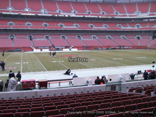 Seat view from section 107 at FirstEnergy Stadium, home of the Cleveland Browns