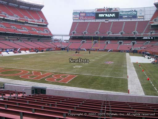 Seat view from section 122 at FirstEnergy Stadium, home of the Cleveland Browns