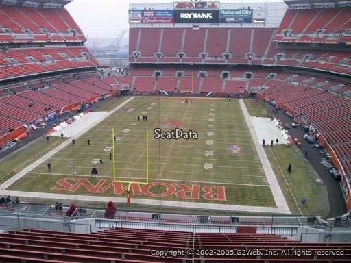 Seat view from section 321 at FirstEnergy Stadium, home of the Cleveland Browns