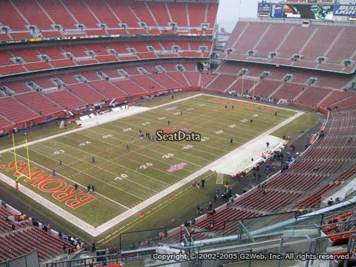 Seat view from section 501 at FirstEnergy Stadium, home of the Cleveland Browns
