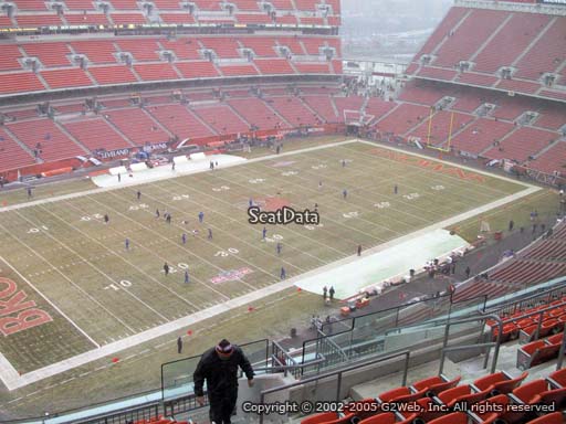 Seat view from section 528 at FirstEnergy Stadium, home of the Cleveland Browns