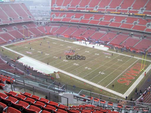 Seat view from section 539 at FirstEnergy Stadium, home of the Cleveland Browns