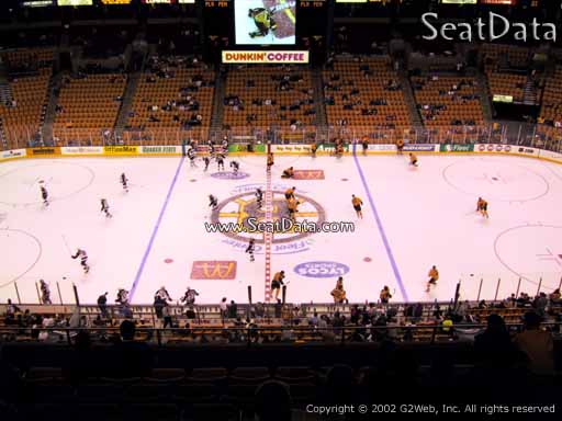 Seat view from section 301 at the TD Garden, home of the Boston Bruins