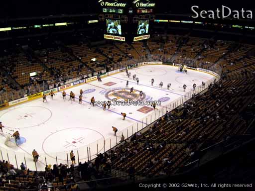 Seat view from section 320 at the TD Garden, home of the Boston Bruins