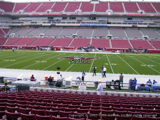 Seat view from section 136 at Raymond James Stadium, home of the Tampa Bay Buccaneers