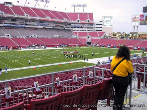 Seat view from section 231 at Raymond James Stadium, home of the Tampa Bay Buccaneers