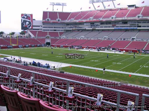 Seat view from section 239 at Raymond James Stadium, home of the Tampa Bay Buccaneers