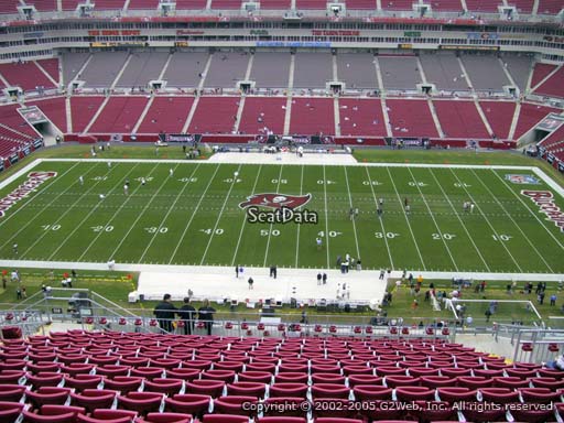 Seat view from section 311 at Raymond James Stadium, home of the Tampa Bay Buccaneers