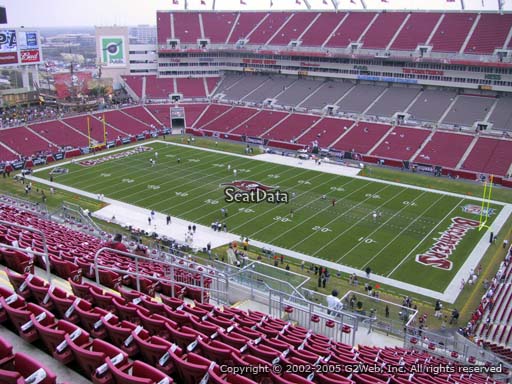 Seat view from section 316 at Raymond James Stadium, home of the Tampa Bay Buccaneers
