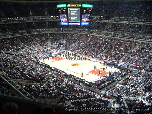 Seat view from section 313 at the United Center, home of the Chicago Bulls