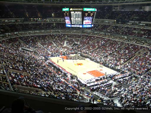 Seat view from section 329 at the United Center, home of the Chicago Bulls