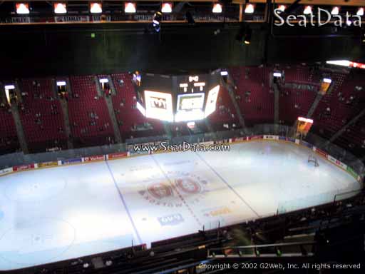 Seat view from section 403 at the Bell Centre, home of the Montreal Canadiens