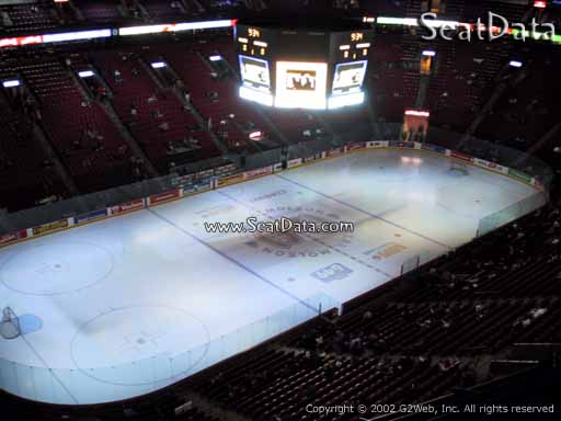 Seat view from section 406 at the Bell Centre, home of the Montreal Canadiens