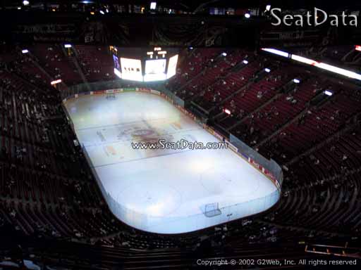 Seat view from section 412 at the Bell Centre, home of the Montreal Canadiens