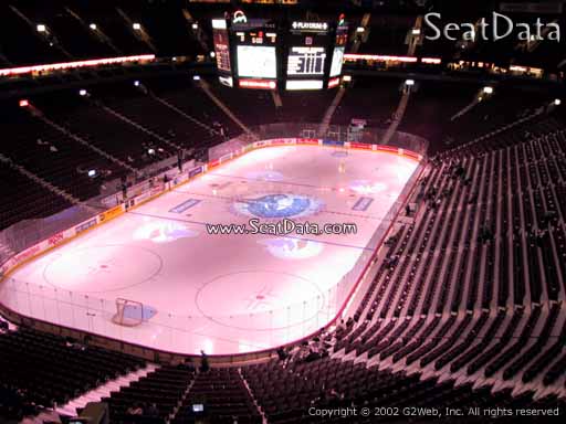 Seat view from section 313 at Rogers Arena, home of the Vancouver Canucks