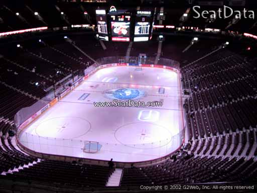 Seat view from section 314 at Rogers Arena, home of the Vancouver Canucks
