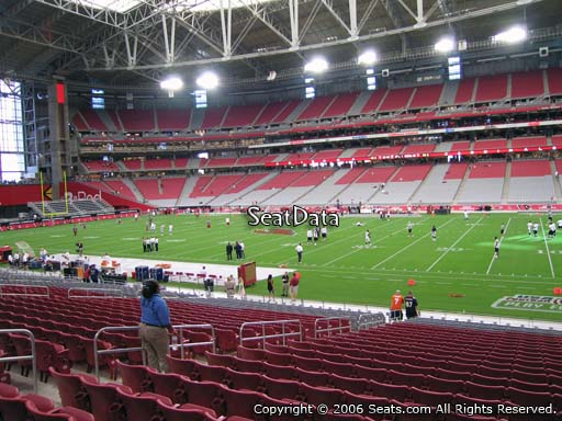 View from section 126 at State Farm Stadium, home of the Arizona Cardinals