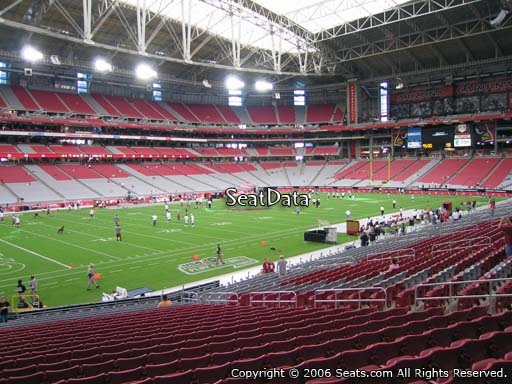 View from section 135 at State Farm Stadium, home of the Arizona Cardinals