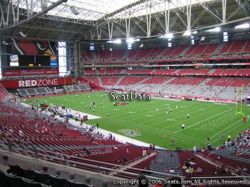 View from section 230 at State Farm Stadium, home of the Arizona Cardinals