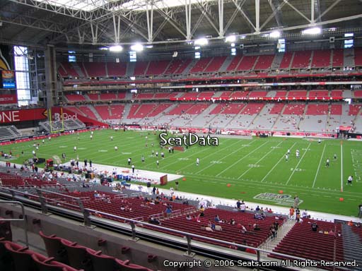 View from section 233 at State Farm Stadium, home of the Arizona Cardinals