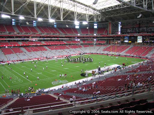 View from section 244 at State Farm Stadium, home of the Arizona Cardinals