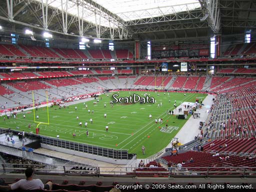 View from section 248 at State Farm Stadium, home of the Arizona Cardinals