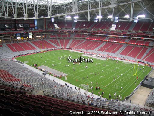 View from section 405 at State Farm Stadium, home of the Arizona Cardinals