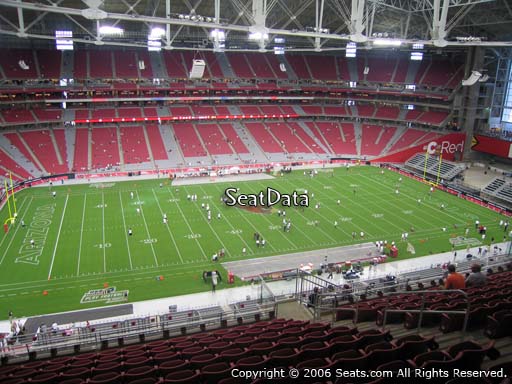 View from section 416 at State Farm Stadium, home of the Arizona Cardinals