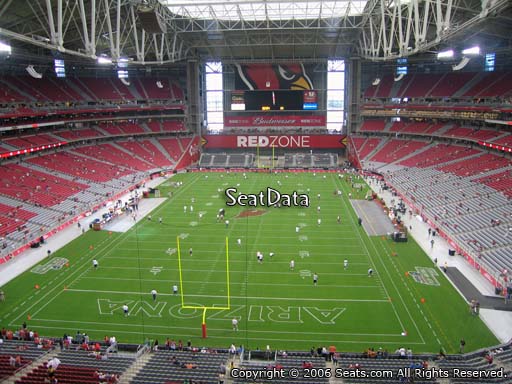 View from section 427 at State Farm Stadium, home of the Arizona Cardinals