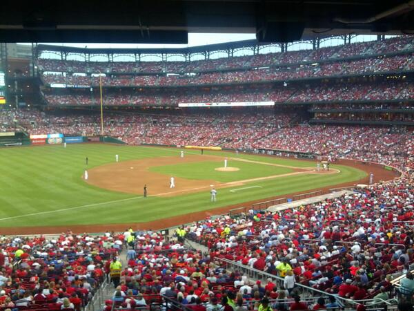 View from the Champions Club at Busch Stadium