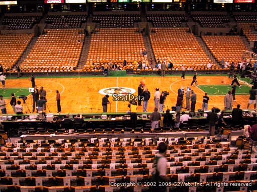 Seat view from section 1 at the TD Garden, home of the Boston Celtics.