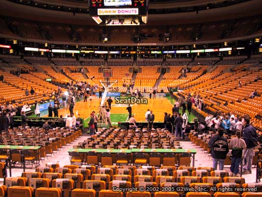 Seat view from section 17 at the TD Garden, home of the Boston Celtics.