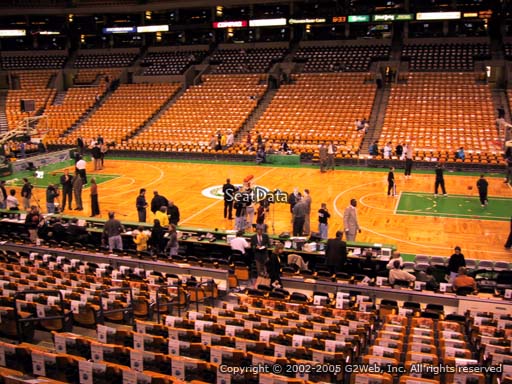 Seat view from section 22 at the TD Garden, home of the Boston Celtics.