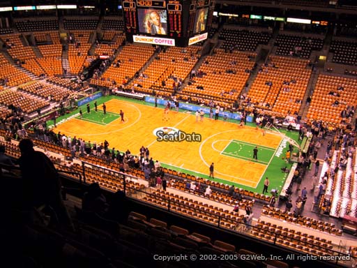 Seat view from section 314 at the TD Garden, home of the Boston Celtics.