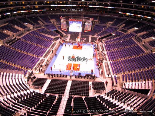 Seat view from section 309 at the Staples Center, home of the Los Angeles Clippers