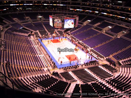 Seat view from section 312 at the Staples Center, home of the Los Angeles Clippers