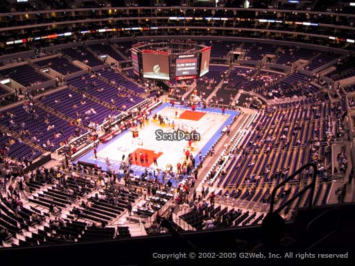 Seat view from section 324 at the Staples Center, home of the Los Angeles Clippers