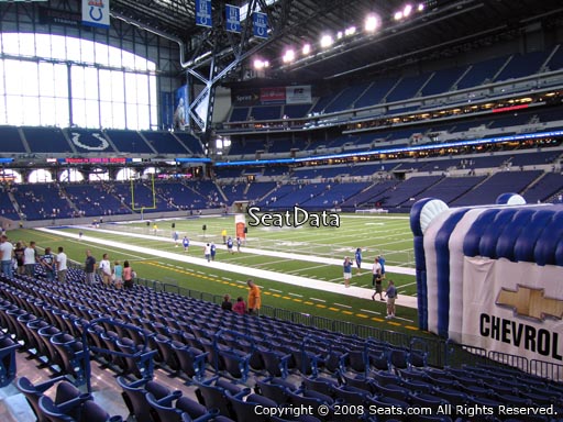 Seat view from section 135 at Lucas Oil Stadium, home of the Indianapolis Colts