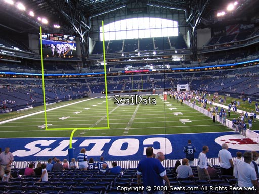 Seat view from section 153 at Lucas Oil Stadium, home of the Indianapolis Colts