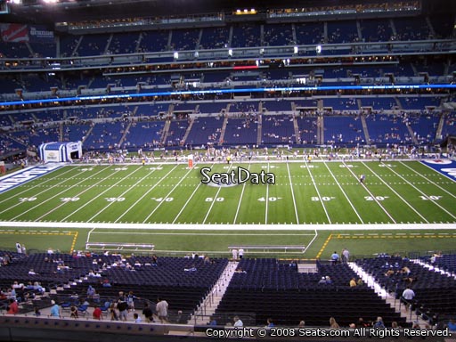 Seat view from section 312 at Lucas Oil Stadium, home of the Indianapolis Colts