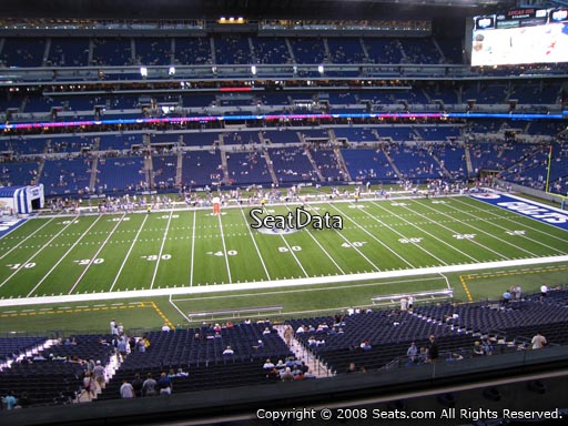 Seat view from section 314 at Lucas Oil Stadium, home of the Indianapolis Colts