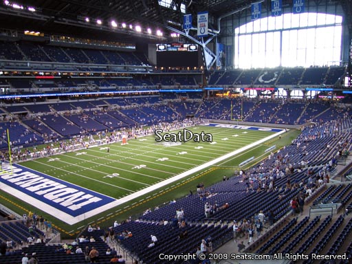 Seat view from section 320 at Lucas Oil Stadium, home of the Indianapolis Colts