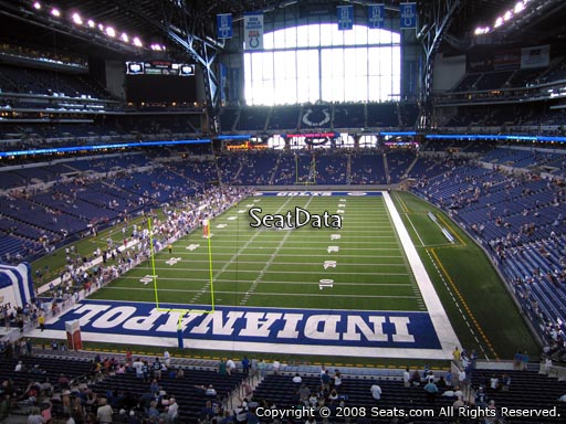 Seat view from section 325 at Lucas Oil Stadium, home of the Indianapolis Colts